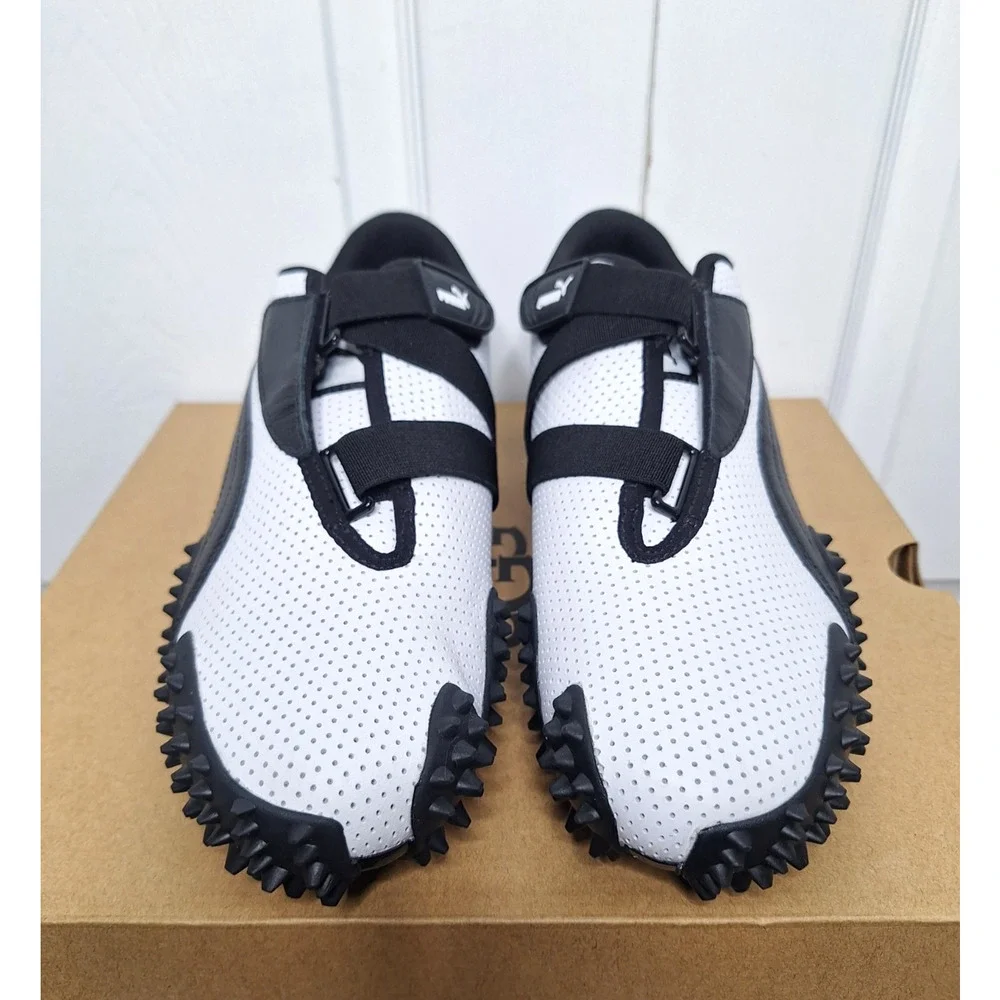 Puma Mostro Perforated Leather Pack White Black 397331-01 size 9 No Box